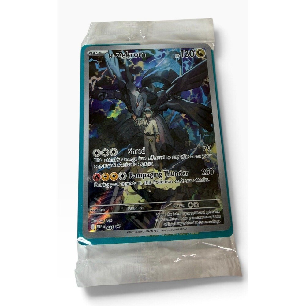 Pokémon N’s Zekrom Ascended Heroes Promo 031 Sealed NEW